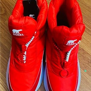 Sorel Out N About III Red Size 11 Puffy Zip Ankle Snow Boots